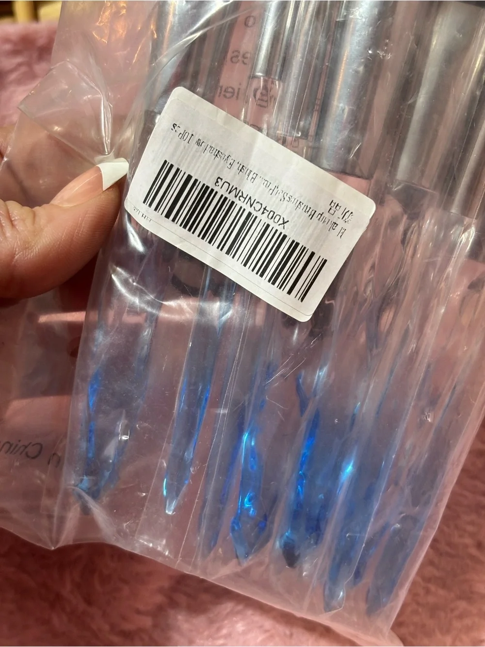 10 Piece Crystal Handle Makeup Brush Set